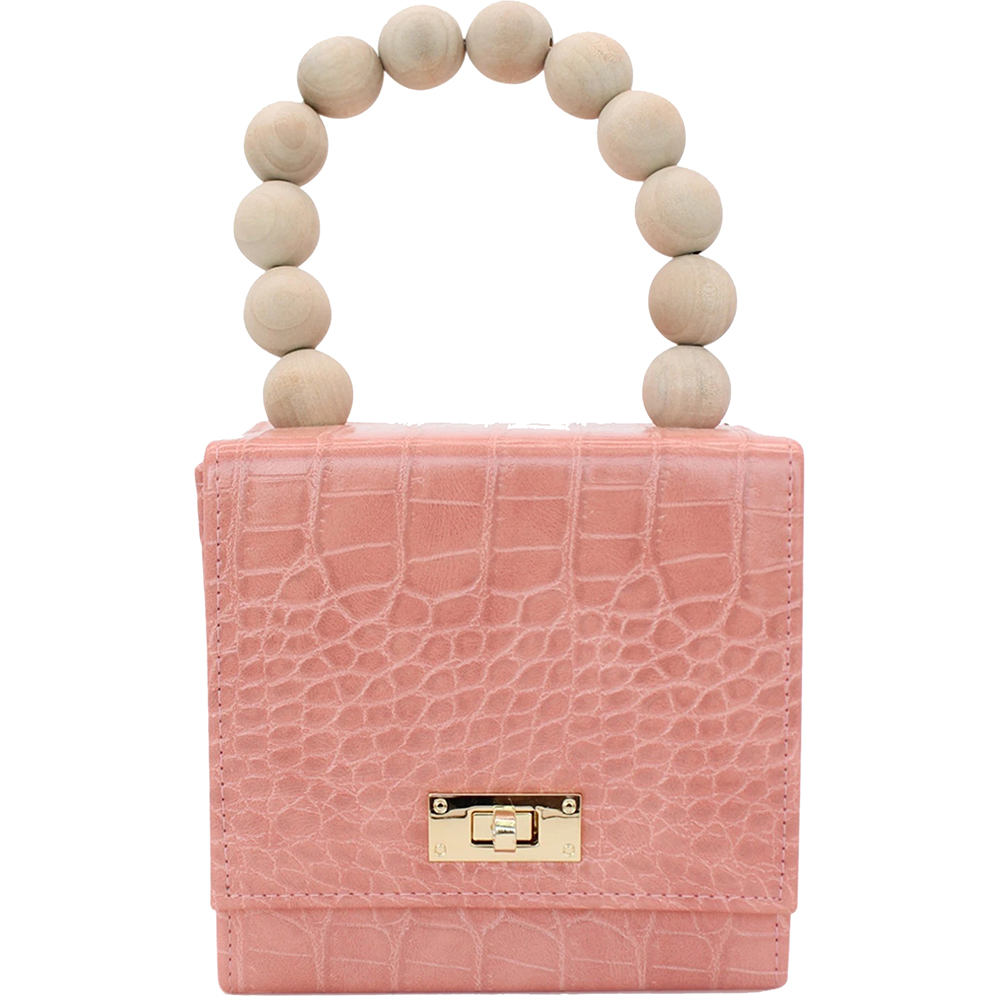 Priscilla Coral Top Handle Bag