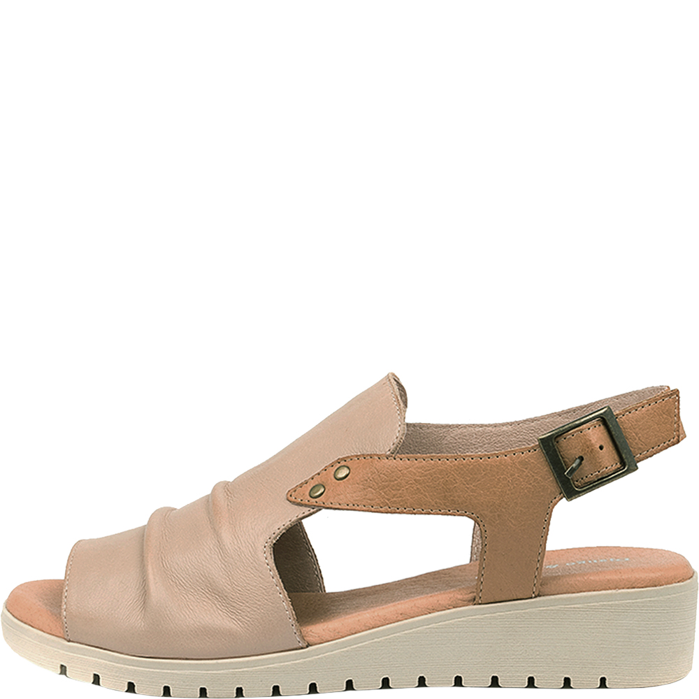 Madis Cafe Tan Leather Sandals