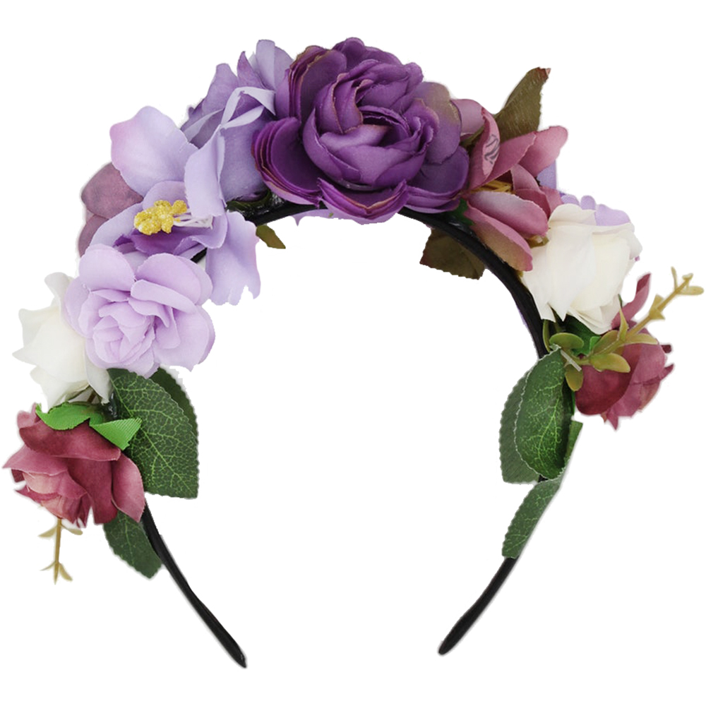 Esmerelda Violet Floral Headpiece