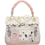 A true shop front bag in a the original size which is enough for multiple glasses and all of your essentials. This lovely shop front bag has an awning of soft pink and cream, pearls, and the shop front window features flowers, dresses, kitties and Mr and Mrs Mice. Very girly! Vegan bag/accessory designed by Vendula London, available online and instore at ShoeBeDoo, official stockist in Australia
