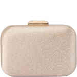 A pod clutch made from soft gold metallic threaded vegan leather. Designed by Olga Berg and available online and instore at ShoeBeDoo Official Olga Berg Stockist in Australia
