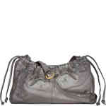 A large slouchy soft pewter leather clutch bag that duals as a crossbody shoulder bag. Designed by Coob & Co, ShoeBeDoo is an official stockist in Australia and New Zealand