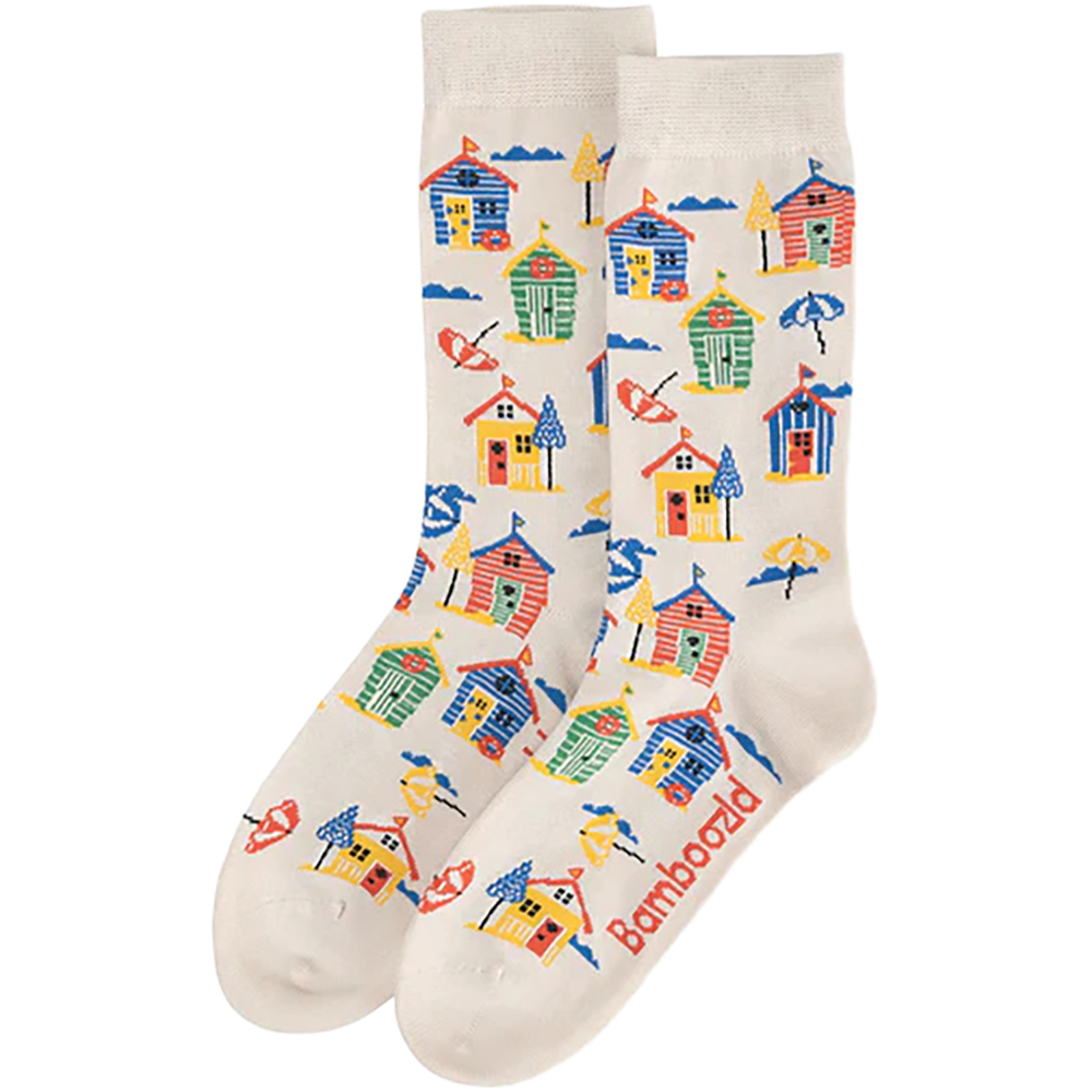 BAMBOOZLD-BEACH-HOUSES-NATURAL-BAMBOO-SOCKS-GIFT-BOXED-CARD-BBS24BEACHHOUSESSOCKCARD-OFFICIAL-STOCKIST-PAIR