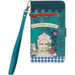 A flexible to suit most phone types and most models, this is a fold out style phone case that has Hamlet kitty artwork on the front, inside there are credit card slips and a note pocket, and it is made from different greens ! Shakespeares Hamlet indeed !. ShoeBeDoo is an authorised retailer stockist of Vendula London in Australia and New Zealand.