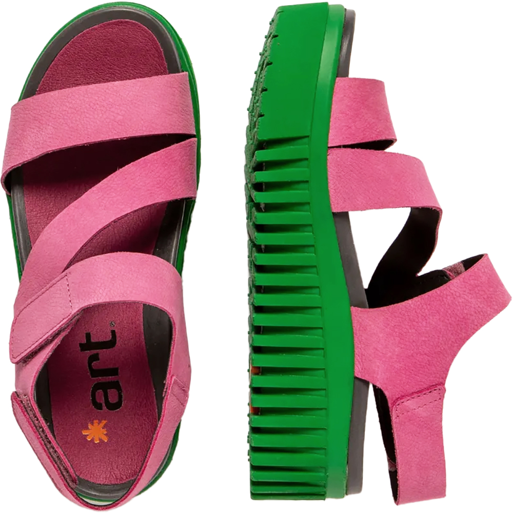 ART-COMPANY-1573-BRIGHTON-PINK-GREEN-NUBUCK-OPEN-TOE-CHUNKY-PLATFORM-SANDALS-OFFICIAL-STOCKIST-TOP-PAIR