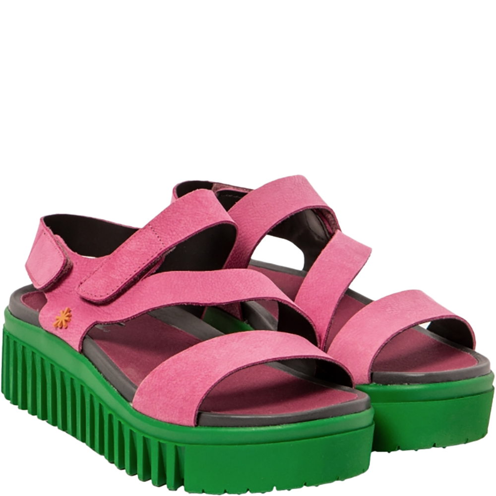 ART-COMPANY-1573-BRIGHTON-PINK-GREEN-NUBUCK-OPEN-TOE-CHUNKY-PLATFORM-SANDALS-OFFICIAL-STOCKIST-angle-pair