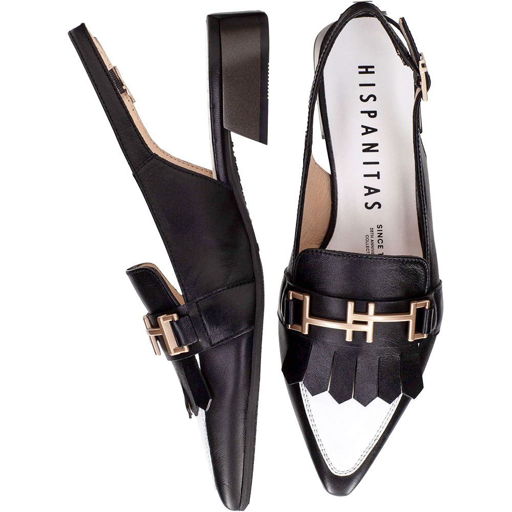 Hispanitas Dali Black White Loafers CHV253817 ShoeBeDoo