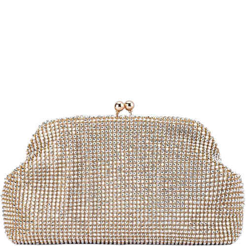 A retro frame style in a soft triangular format with a hard frame top and a gold kiss lock closure. Designed by Olga Berg and available online and instore at ShoeBeDoo Official Olga Berg Stockist in Australia and New Zealand