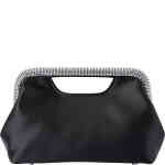 an east west clutch with a hard from on the top that is made up of tiny clear crystals. Designed by Olga Berg and available online and instore at ShoeBeDoo Official Olga Berg Stockist in Australia and New Zealand