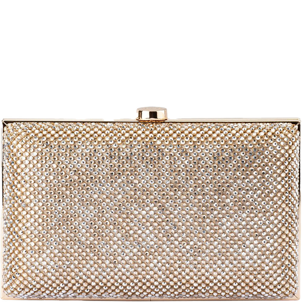 olga-berg-viviana-crystal-mesh-clutch-gold-buy-online-instore-at-ShoeBeDoo-7 A hard case clutch covered in a mesh of silver and gold crystals in a mesh effect, with a hard gold frame. Designed by Olga Berg and available online and instore at ShoeBeDoo Official Olga Berg Stockist in Australia and New Zealand