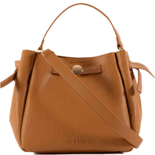 A roomy small bag in a slightly cinched silhouette but otherwise square -ish, with gold details and fabulous style. ShoeBeDoo is an official stockist of Australian designed Liv & Milly vegan bags in Australia and New Zealand.