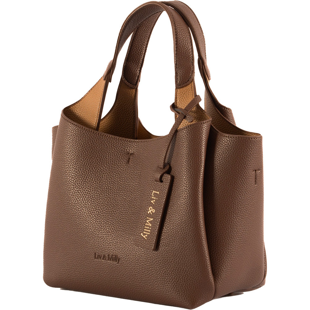 Liv-and-Milly-TAYLOR-Mocha-Vegan-Handbag-Buy-Online-at-Shoebedoo-Official-Stockist-Australia-and-New-Zealand-5
