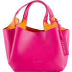 A medium sized bag made from hot pink coloured pebbled vegan leather and the inside is a bright orange. 5 Separate compartments two with top ships mean she will organise you and this is perfect for the races or a special event. ShoeBeDoo is an official stockist of Australian designed Liv & Milly vegan bags in Australia and New Zealand.