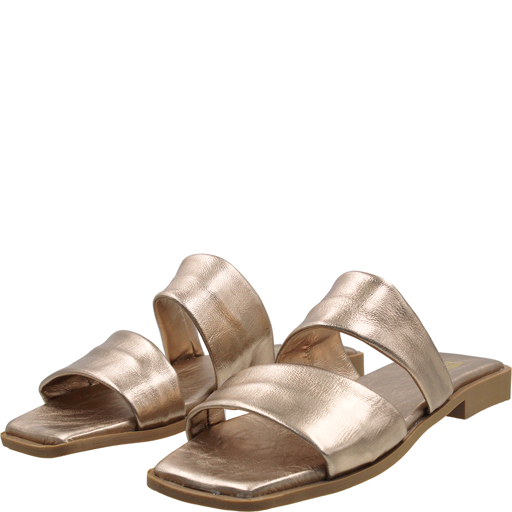 NU-BY-NEO-WINNET-1420-ROSE-GOLD-METALLIC-LEATHER-DOUBLE-BAND-OPEN-TOE-FLAT-SLIDE-SANDALS-MADE-IN-SPAIN-OFFICIAL-STOCKIST-ANGLE