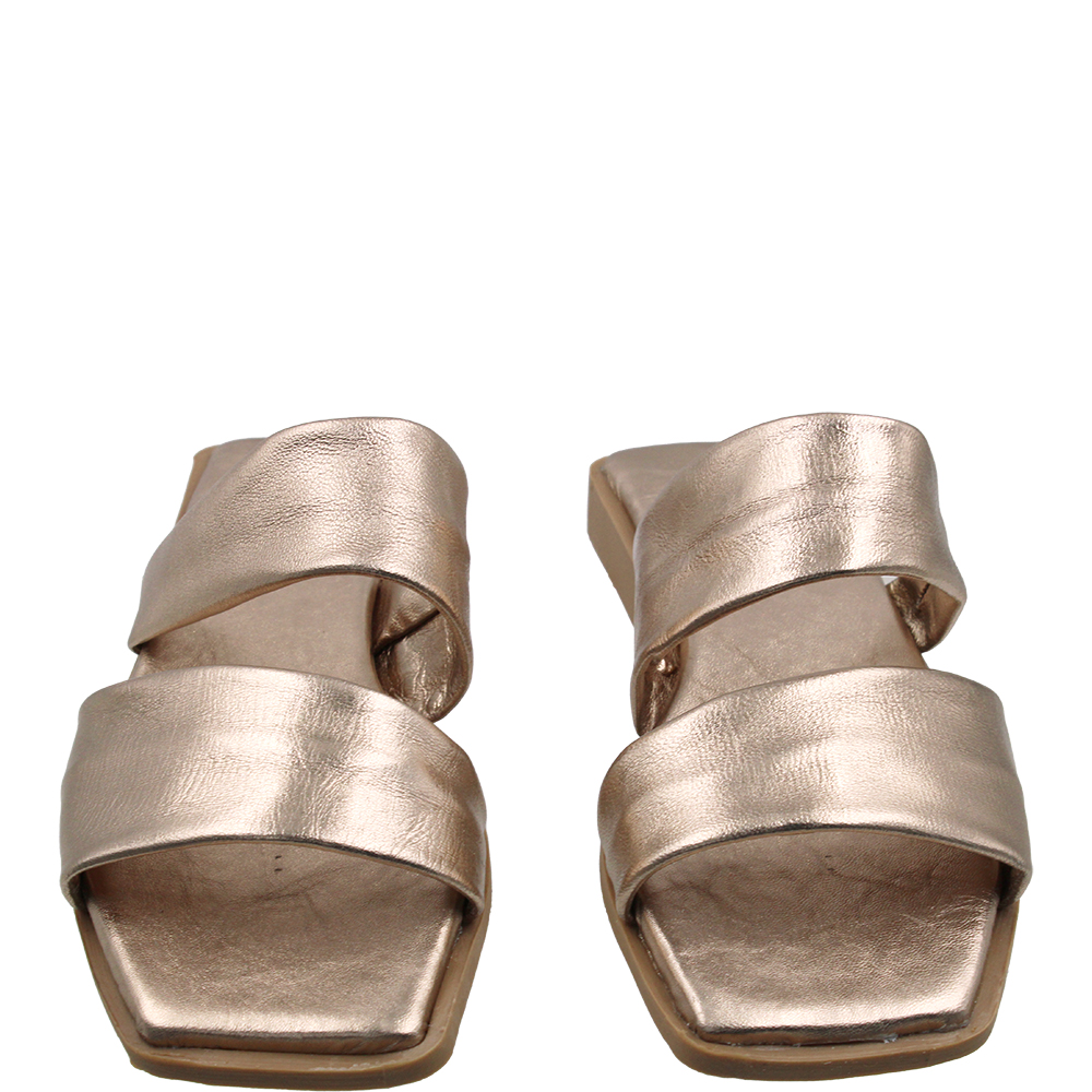 NU-BY-NEO-WINNET-1420-ROSE-GOLD-METALLIC-LEATHER-DOUBLE-BAND-OPEN-TOE-FLAT-SLIDE-SANDALS-MADE-IN-SPAIN-OFFICIAL-STOCKIST-TOE