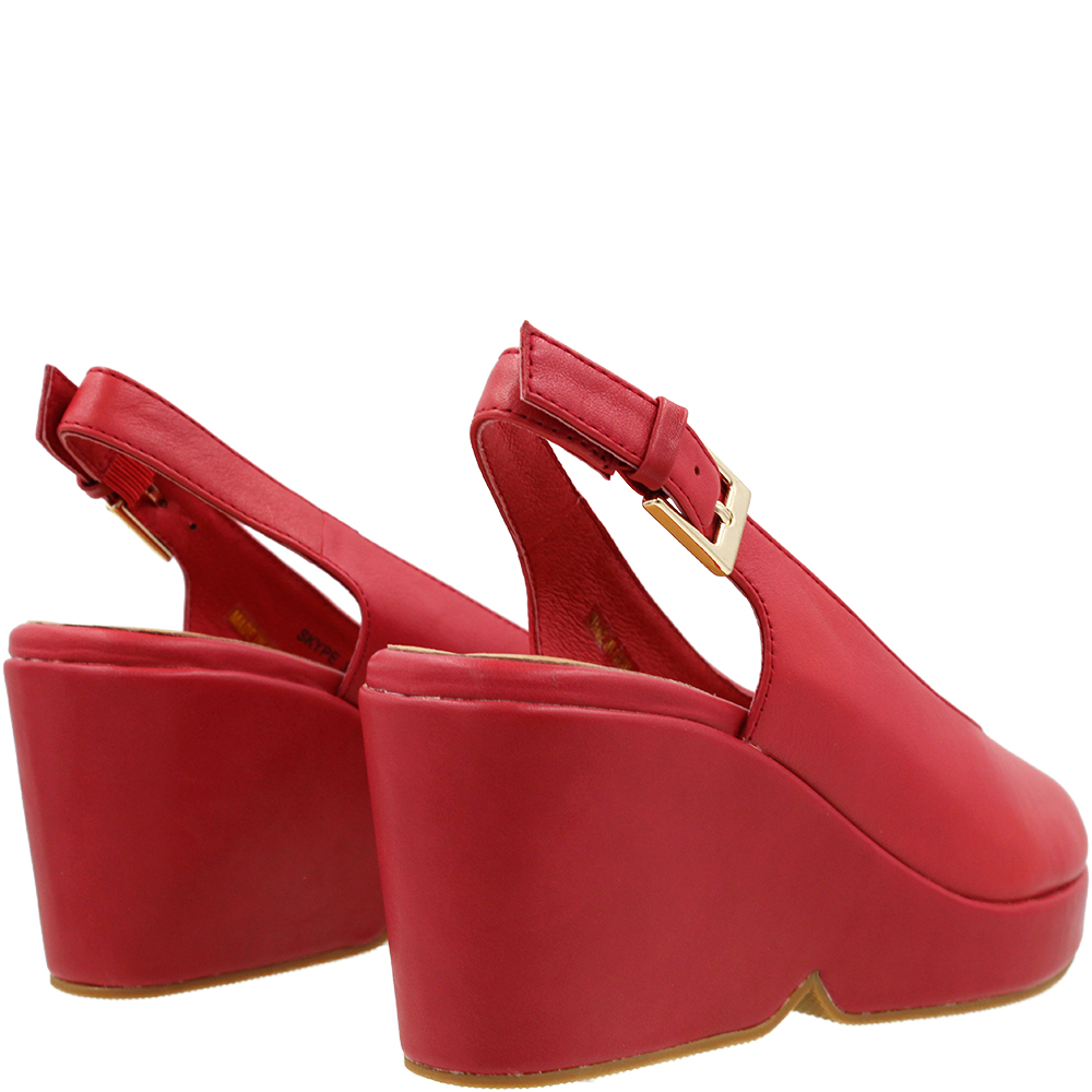 Bresley Skype Candy Leather Wedges - ShoeBeDoo
