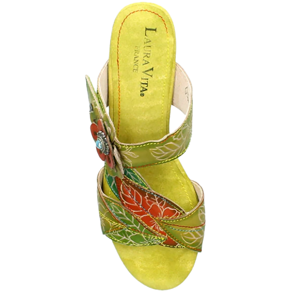 LAURA VITA Hucbio 0121 Heeled Sandalen voor dames, wit, 42 EU