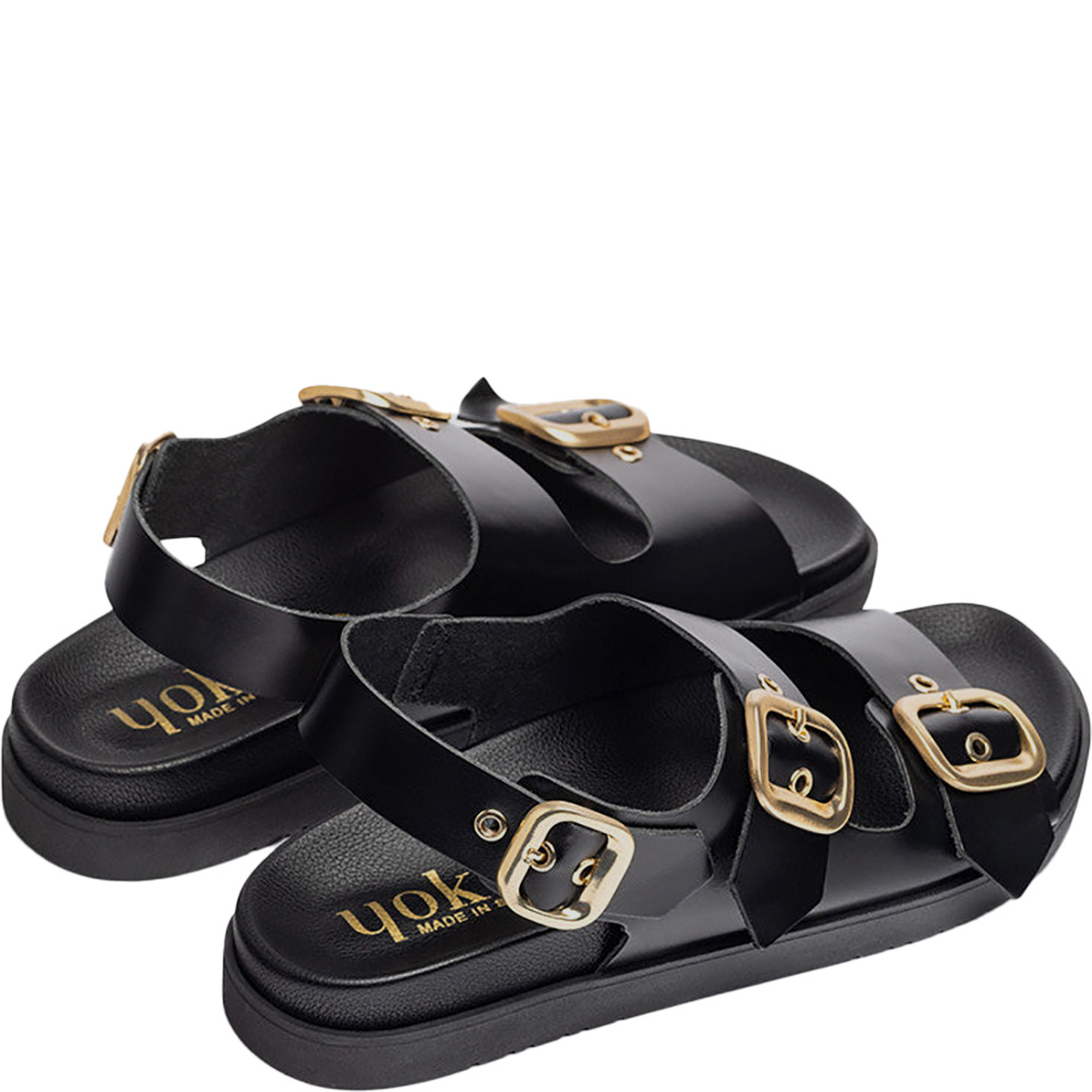 Yokono-Morena-253-Black-Leather-Sandals-Buy-Yokono-Sandals-at-ShoeBeDoo-2