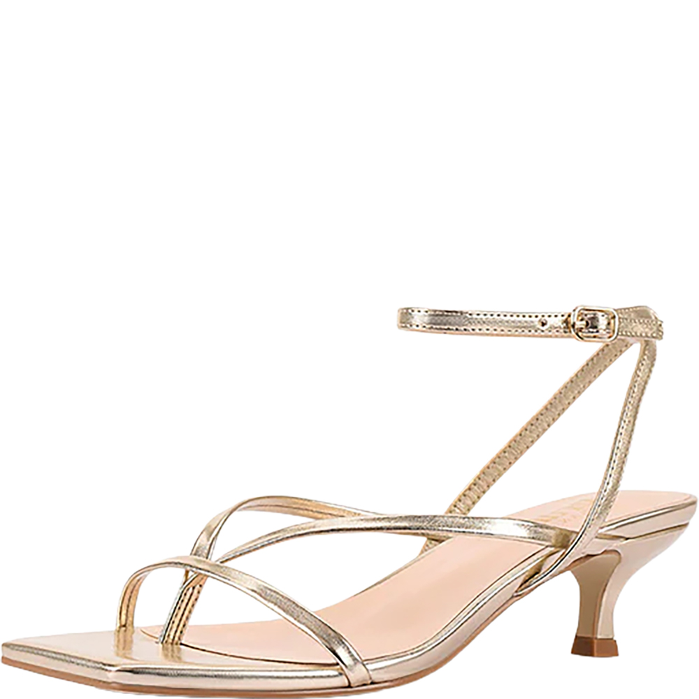 Verali Maeve Champagne Gold Kitten Heel Sandals ShoeBeDoo Verali Maeve Champagne Gold Kitten Heel Sandals ShoeBeDoo