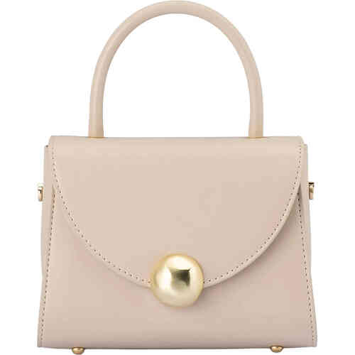 This squarish mini bag belies it strength - it is very roomy inside! An arched top handle is perfection, and the front has a large gold roundish beaten look gold brooch on the front. Buy Olga Berg Clutches instore and online at ShoeBeDoo in Australia and New Zealand. Official Stockist of Olga Berg