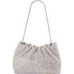 A slouch style pouch bag more east west, with a top gathered line and magnetic closure. It is adorned in tiny glittering crystals in a mesh fabrication. Buy Olga Berg Clutches instore and online at ShoeBeDoo in Australia and New Zealand. Official Stockist of Olga Berg