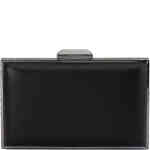 A rectangular hard case clutch covered in soft black vegan leather, and the whole perimeter is encrusted with clear crystals for added luxe. Buy Olga Berg Clutches instore and online at ShoeBeDoo in Australia and New Zealand. Official Stockist of Olga Berg