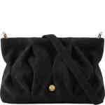 A mini bag in the shape of a soft slouchy pouch with a top zip, that is rouched and roomy, and comes with three different straps. ShoeBeDoo is an authorised retailer of Zjoosh bags and accessories. This is a vegan bag