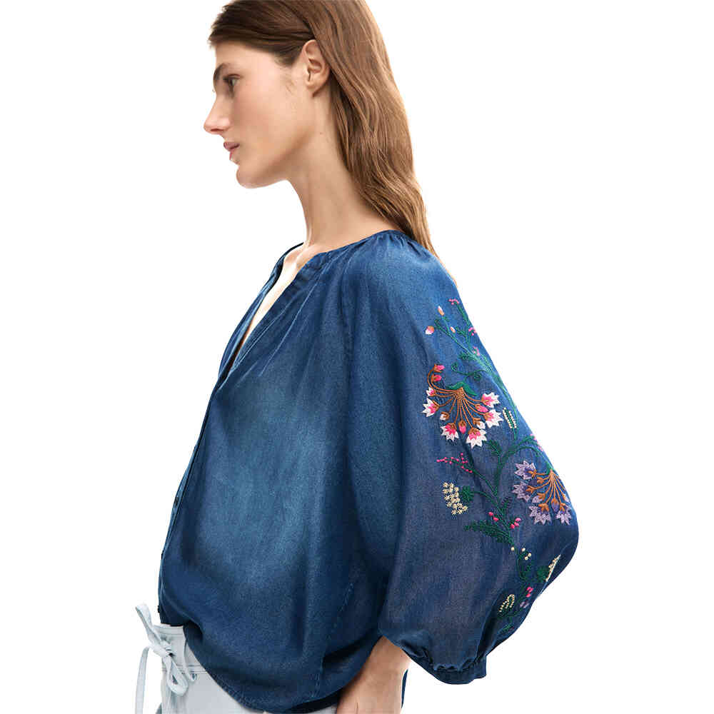 Desigual-CHAMBRE-Azul-Blue-Balloon-Sleeve-Blouse-26SWBW16_5055-Buy-Desigual-Clothing-online-at-ShoeBeDoo-3