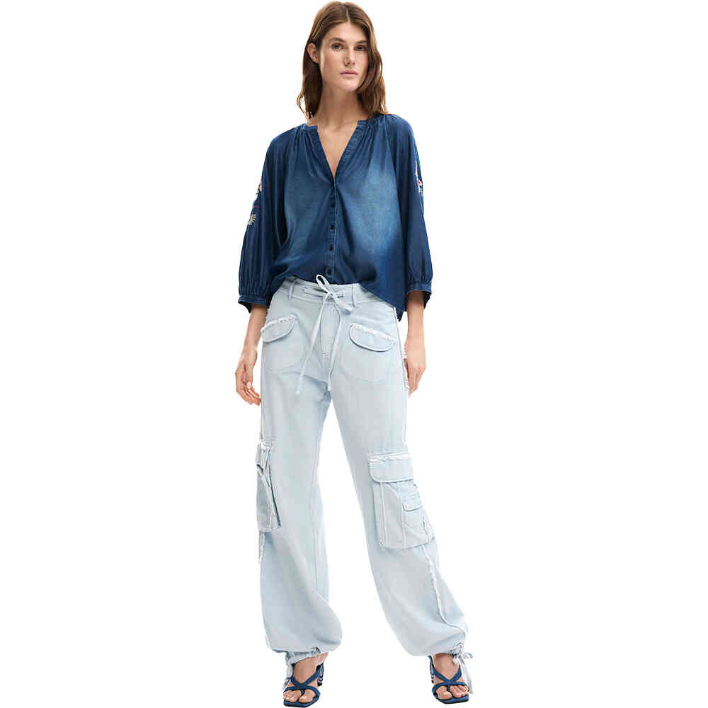Desigual-CHAMBRE-Azul-Blue-Balloon-Sleeve-Blouse-26SWBW16_5055-Buy-Desigual-Clothing-online-at-ShoeBeDoo-4