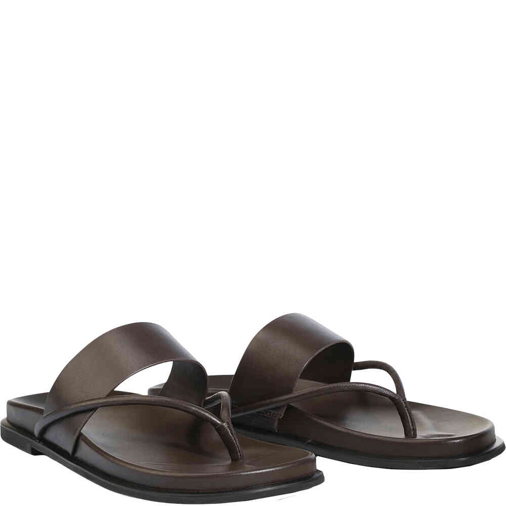 NALEA-CHESTNUT-DARK-CHOCOLATE-BROWN-LEATHER-THONG-STYLE-FLAT-SLIDE-SANDALS-SHOEBEDOO-OFFICIAL-STOCKIST-ANGLE